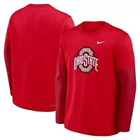 NCAA Nike Ohio State Buckeyes 2025 Sideline Coach Therma-FIT Long Sleeve T-Shirt