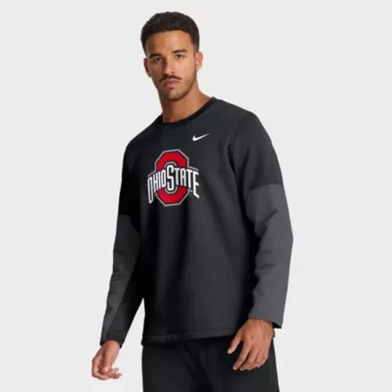NCAA Nike Ohio State Buckeyes 2025 Sideline Coach Therma-FIT Long Sleeve T-Shirt