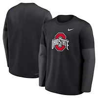 NCAA Nike Ohio State Buckeyes 2025 Sideline Coach Therma-FIT Long Sleeve T-Shirt