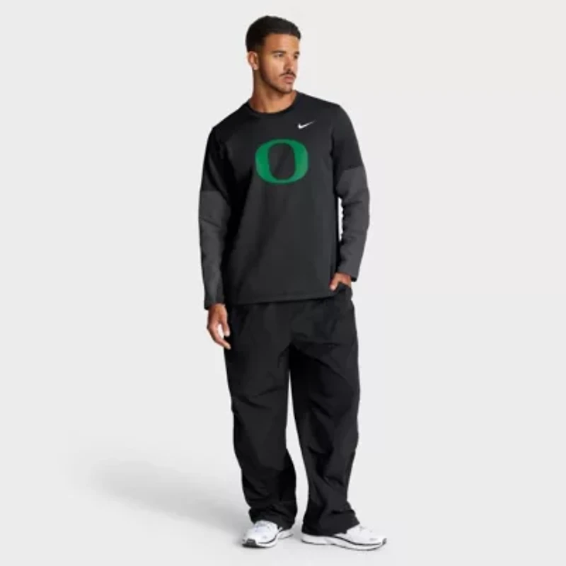 NCAA Nike Oregon Ducks 2025 Sideline Coach Therma-FIT Long Sleeve T-Shirt