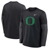 NCAA Nike Oregon Ducks 2025 Sideline Coach Therma-FIT Long Sleeve T-Shirt