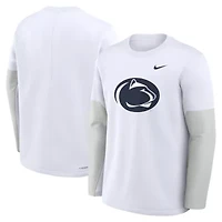 NCAA Nike Penn State Nittany Lions 2025 Sideline Coach Therma-FIT Long Sleeve T-Shirt