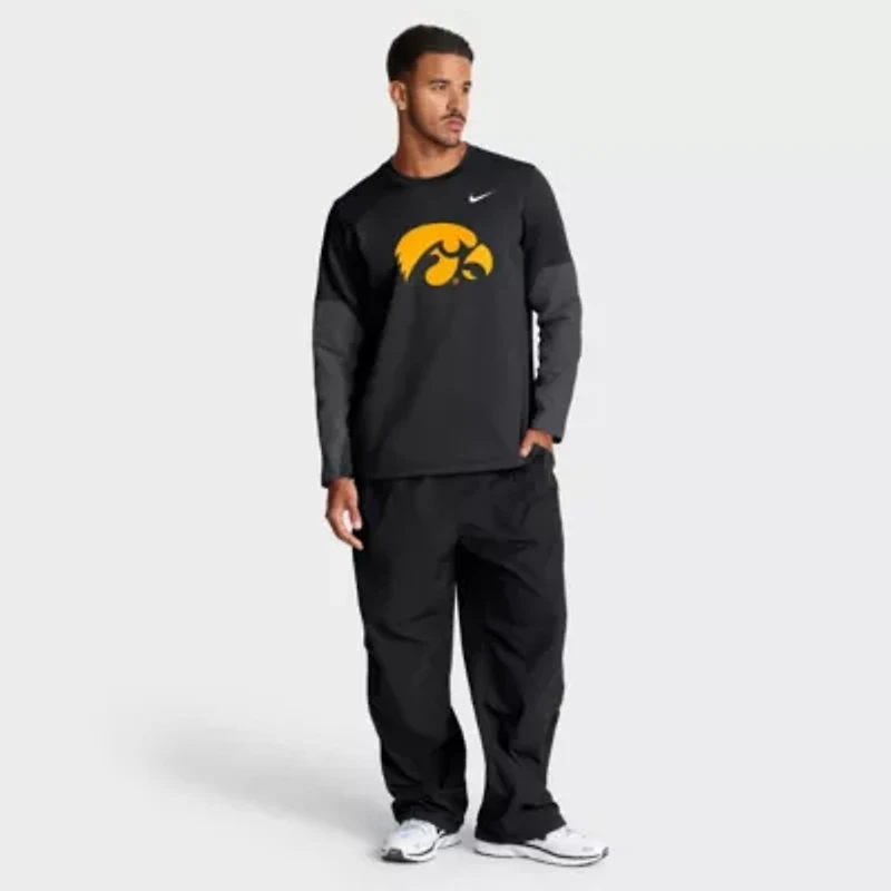 NCAA Nike Iowa Hawkeyes 2025 Sideline Coach Therma-FIT Long Sleeve T-Shirt