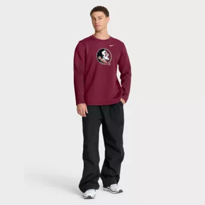 NCAA Nike Florida State Seminoles 2025 Sideline Coach Therma-FIT Long Sleeve T-Shirt