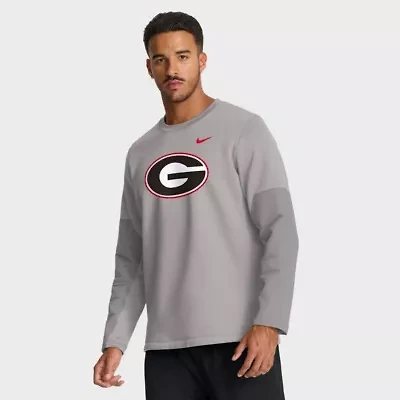 NCAA Nike Georgia Bulldogs 2025 Sideline Coach Therma-FIT Long Sleeve T-Shirt
