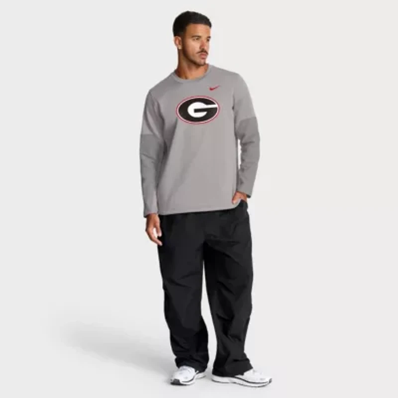 NCAA Nike Georgia Bulldogs 2025 Sideline Coach Therma-FIT Long Sleeve T-Shirt