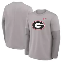 NCAA Nike Georgia Bulldogs 2025 Sideline Coach Therma-FIT Long Sleeve T-Shirt