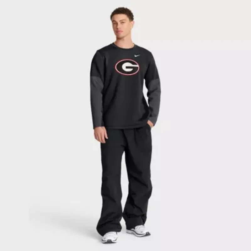 NCAA Nike Georgia Bulldogs 2025 Sideline Coach Therma-FIT Long Sleeve T-Shirt