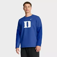 Duke Blue Devils NCAA Nike 2025 Sideline Coach Therma-FIT Long Sleeve T-Shirt
