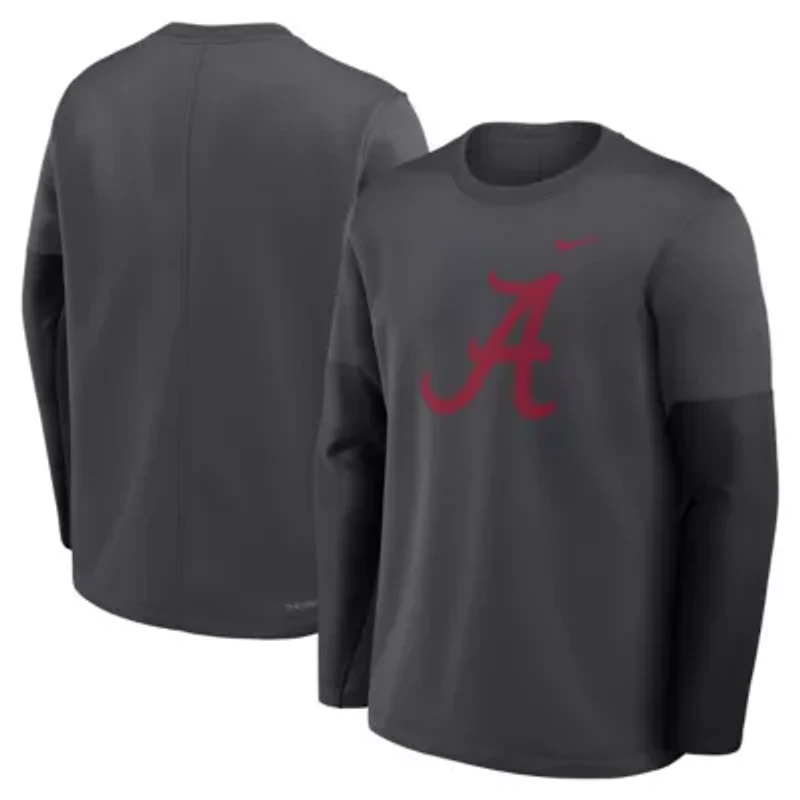 Alabama Crimson Tide NCAA Nike 2025 Sideline Coach Therma-FIT Long Sleeve T-Shirt