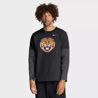 NCAA Nike LSU Tigers 2025 Sideline Coach Therma-FIT Long Sleeve T-Shirt