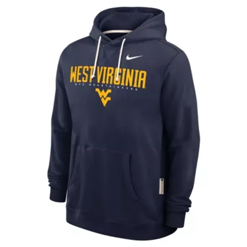 NCAA Nike West Virginia Mountaineers 2025 Sideline Standard Issue Dri-FIT Hoodie