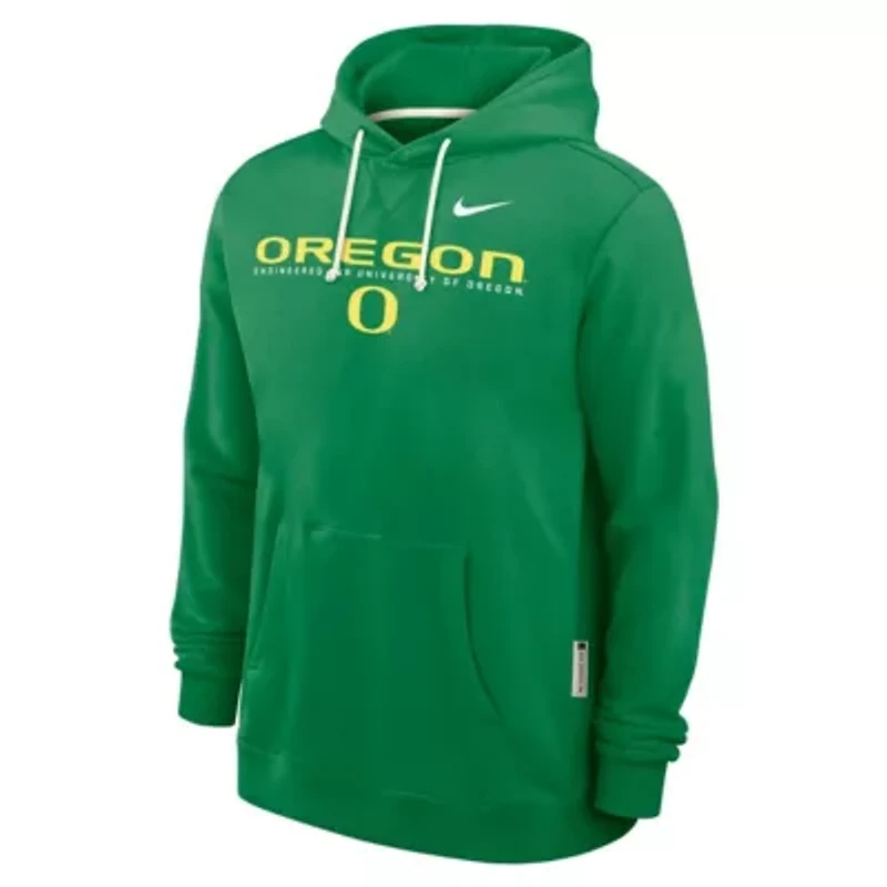 NCAA Nike Oregon Ducks 2025 Sideline Standard Issue Dri-FIT Hoodie