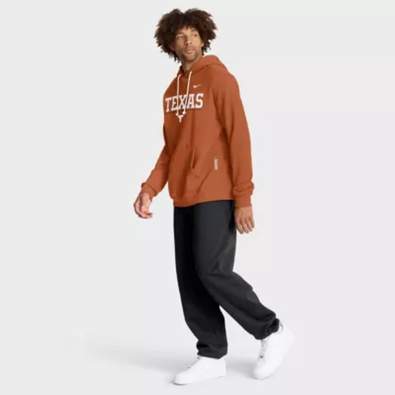 NCAA Nike Burnt Texas Longhorns 2025 Sideline Standard Issue Dri-FIT Hoodie