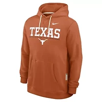 NCAA Nike Burnt Texas Longhorns 2025 Sideline Standard Issue Dri-FIT Hoodie