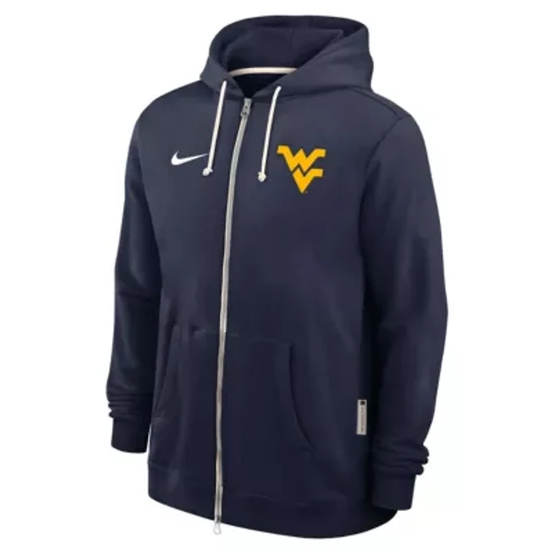NCAA Nike West Virginia Mountaineers 2025 Sideline Standard Issue Dri-FIT Full-Zip Hoodie