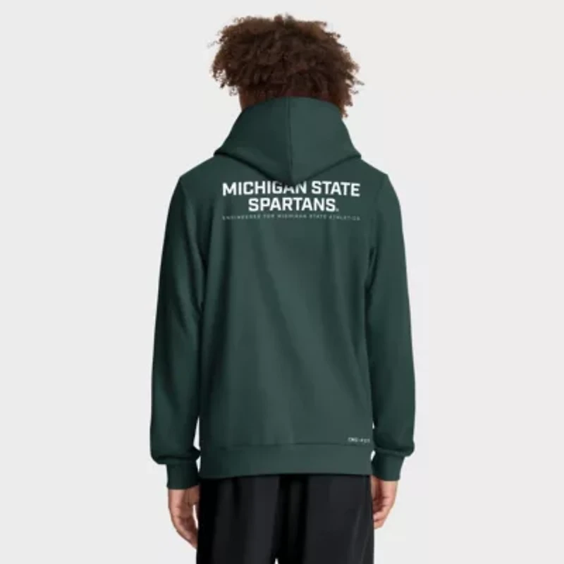 NCAA Nike Michigan State Spartans 2025 Sideline Standard Issue Dri-FIT Full-Zip Hoodie
