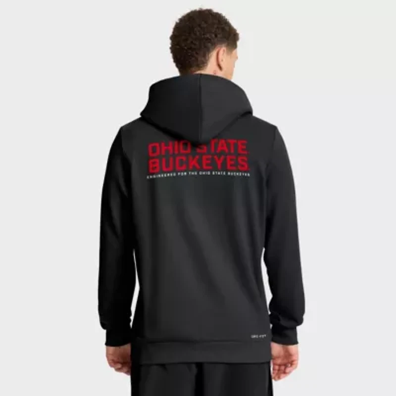 NCAA Nike Ohio State Buckeyes 2025 Sideline Standard Issue Dri-FIT Full-Zip Hoodie