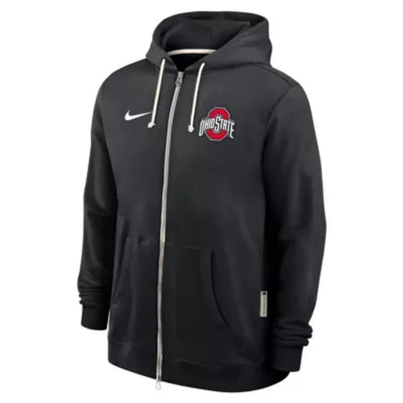 NCAA Nike Ohio State Buckeyes 2025 Sideline Standard Issue Dri-FIT Full-Zip Hoodie