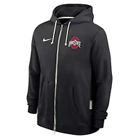 NCAA Nike Ohio State Buckeyes 2025 Sideline Standard Issue Dri-FIT Full-Zip Hoodie