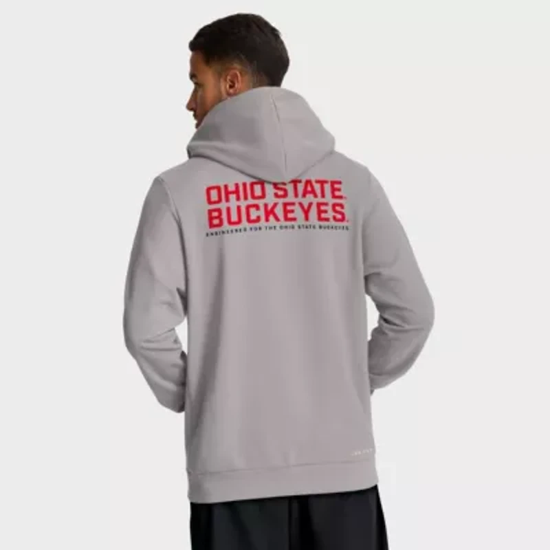 NCAA Nike Ohio State Buckeyes 2025 Sideline Standard Issue Dri-FIT Full-Zip Hoodie