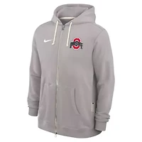 NCAA Nike Ohio State Buckeyes 2025 Sideline Standard Issue Dri-FIT Full-Zip Hoodie