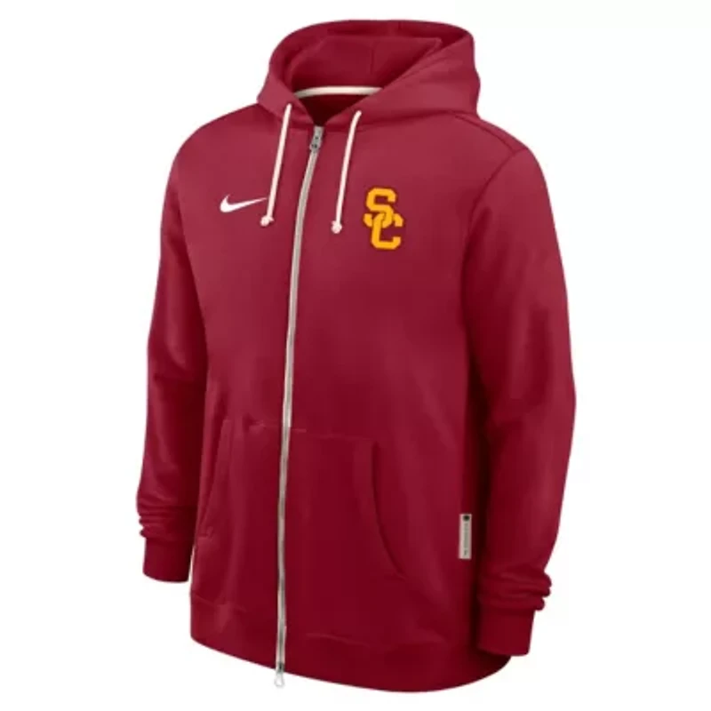 NCAA Nike USC Trojans 2025 Sideline Standard Issue Dri-FIT Full-Zip Hoodie