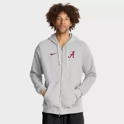 Alabama Crimson Tide NCAA Nike 2025 Sideline Standard Issue Dri-FIT Full-Zip Hoodie
