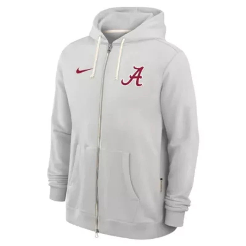 Alabama Crimson Tide NCAA Nike 2025 Sideline Standard Issue Dri-FIT Full-Zip Hoodie