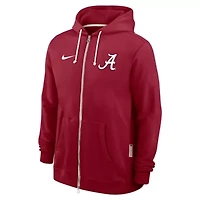Alabama Crimson Tide NCAA Nike 2025 Sideline Standard Issue Dri-FIT Full-Zip Hoodie