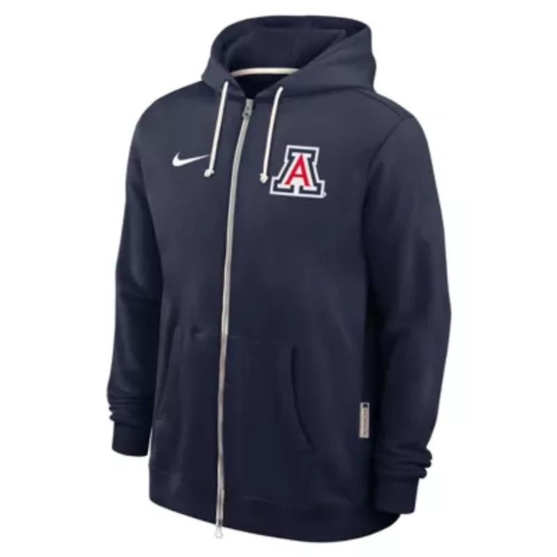 NCAA Nike Arizona Wildcats 2025 Sideline Standard Issue Dri-FIT Full-Zip Hoodie