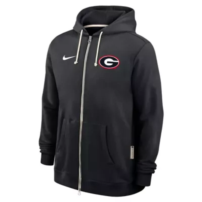NCAA Nike Georgia Bulldogs 2025 Sideline Standard Issue Dri-FIT Full-Zip Hoodie
