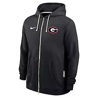 NCAA Nike Georgia Bulldogs 2025 Sideline Standard Issue Dri-FIT Full-Zip Hoodie