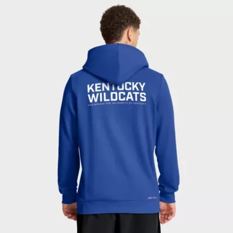 NCAA Nike Kentucky Wildcats 2025 Sideline Standard Issue Dri-FIT Full-Zip Hoodie