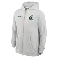 NCAA Nike Michigan State Spartans 2025 Sideline Standard Issue Dri-FIT Full-Zip Hoodie