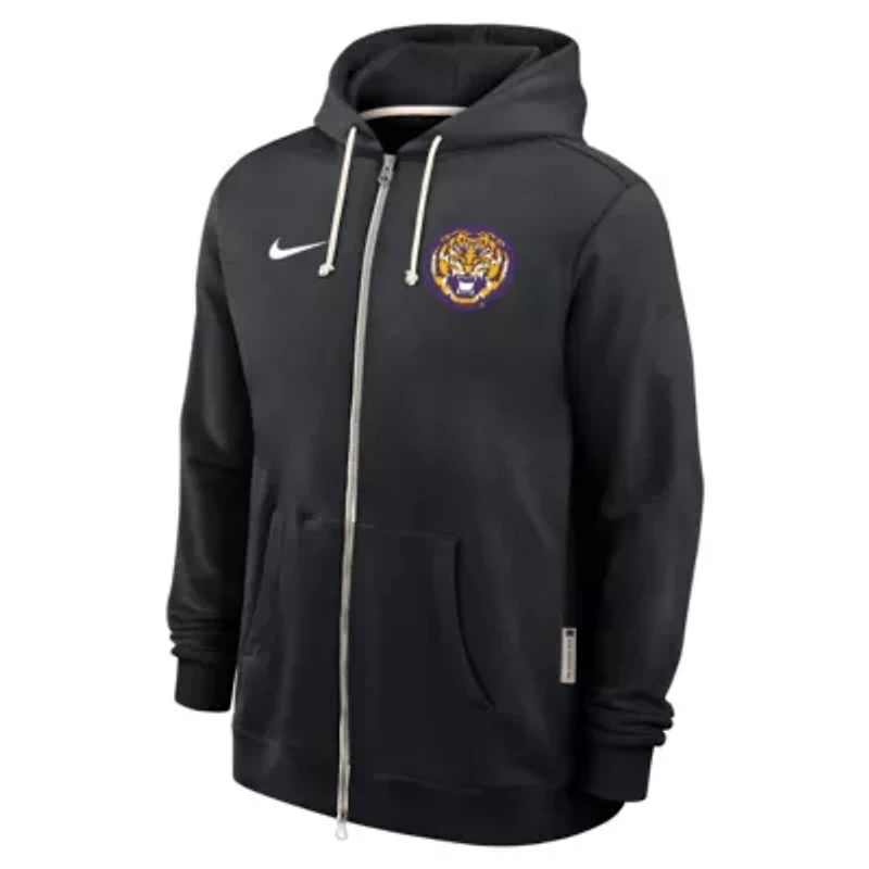 NCAA Nike LSU Tigers 2025 Sideline Standard Issue Dri-FIT Full-Zip Hoodie