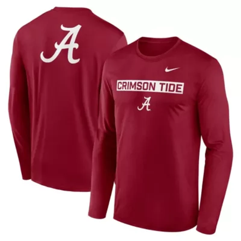 Alabama Crimson Tide NCAA Nike Primetime Campus 2-Hit Legend Dri-FIT Long Sleeve T-Shirt