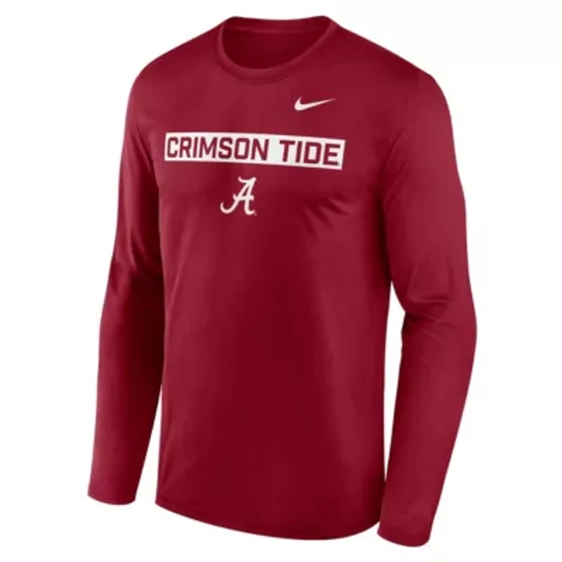Alabama Crimson Tide NCAA Nike Primetime Campus 2-Hit Legend Dri-FIT Long Sleeve T-Shirt