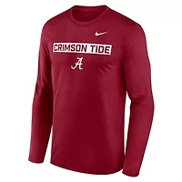 Alabama Crimson Tide NCAA Nike Primetime Campus 2-Hit Legend Dri-FIT Long Sleeve T-Shirt