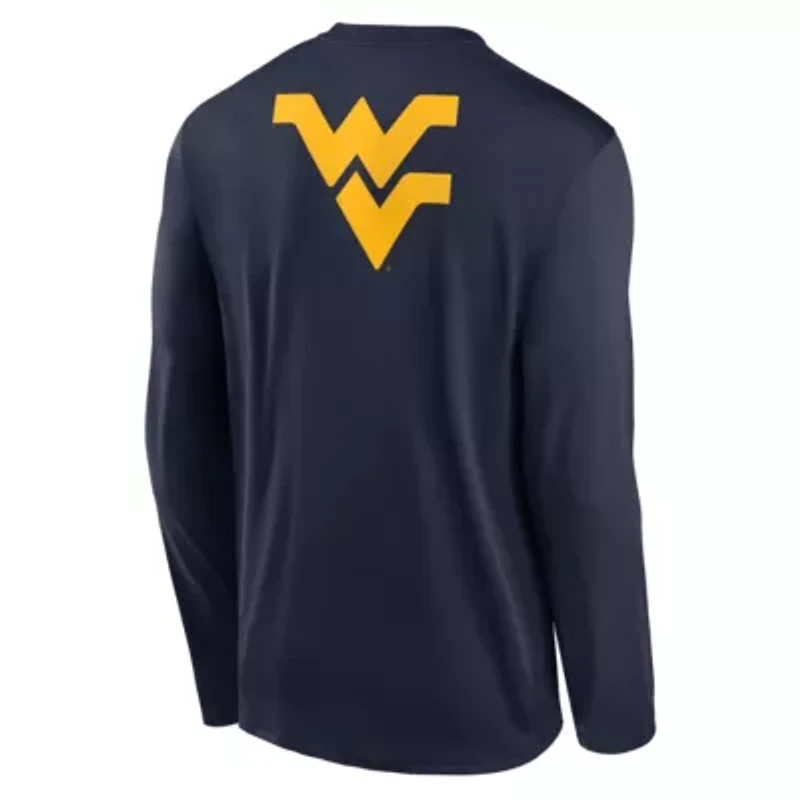 NCAA Nike West Virginia Mountaineers Primetime Campus 2-Hit Legend Dri-FIT Long Sleeve T-Shirt