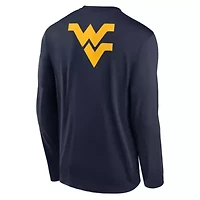 NCAA Nike West Virginia Mountaineers Primetime Campus 2-Hit Legend Dri-FIT Long Sleeve T-Shirt