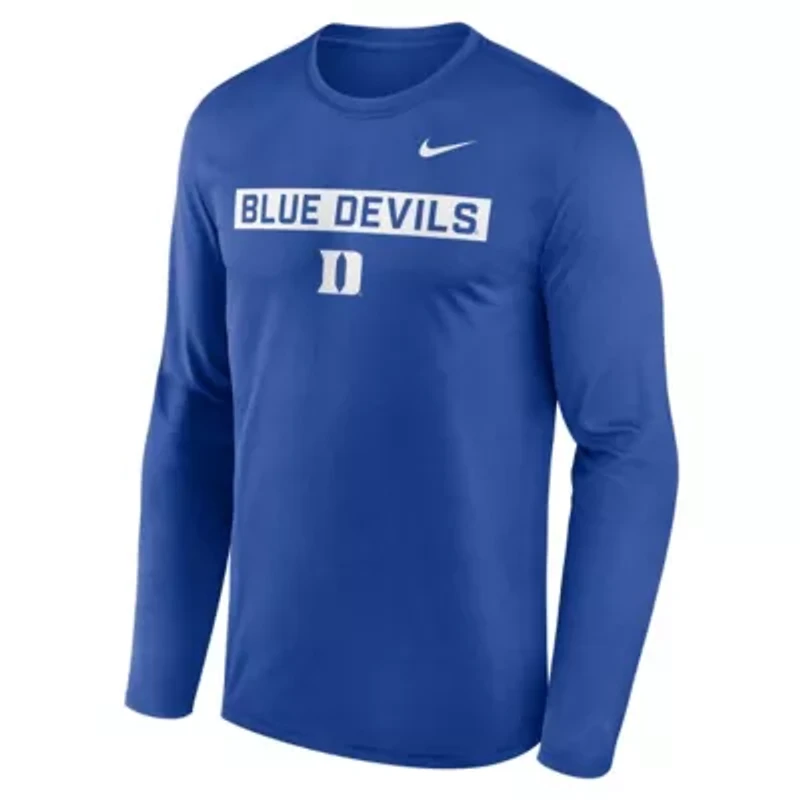 Duke Blue Devils NCAA Nike Primetime Campus 2-Hit Legend Dri-FIT Long Sleeve T-Shirt