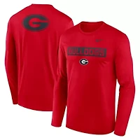 NCAA Nike Georgia Bulldogs Primetime Campus 2-Hit Legend Dri-FIT Long Sleeve T-Shirt