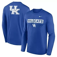 NCAA Nike Kentucky Wildcats Primetime Campus 2-Hit Legend Dri-FIT Long Sleeve T-Shirt