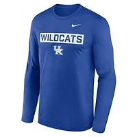 NCAA Nike Kentucky Wildcats Primetime Campus 2-Hit Legend Dri-FIT Long Sleeve T-Shirt