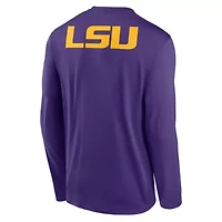 NCAA Nike LSU Tigers Primetime Campus 2-Hit Legend Dri-FIT Long Sleeve T-Shirt
