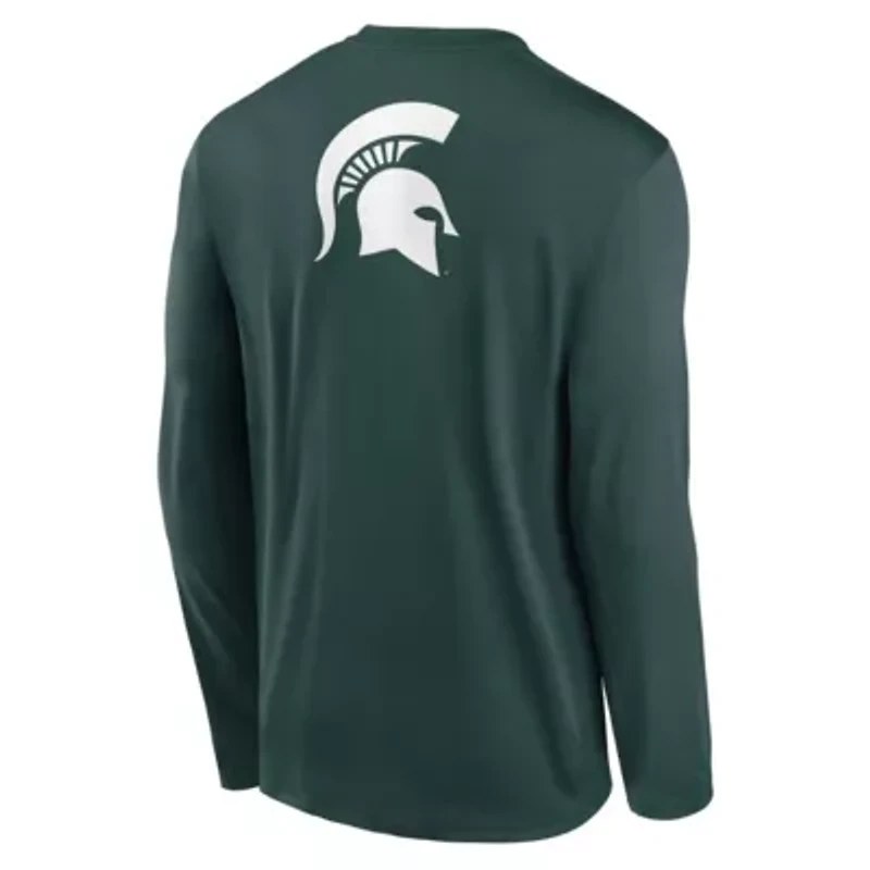 NCAA Nike Michigan State Spartans Primetime Campus 2-Hit Legend Dri-FIT Long Sleeve T-Shirt