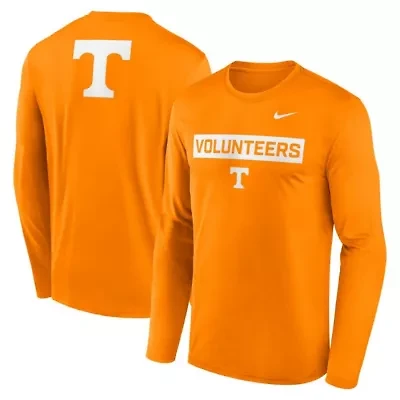 NCAA Nike Tennessee Volunteers Primetime Campus 2-Hit Legend Dri-FIT Long Sleeve T-Shirt