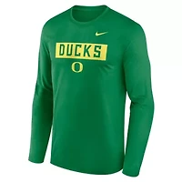 NCAA Nike Oregon Ducks Primetime Campus 2-Hit Legend Dri-FIT Long Sleeve T-Shirt