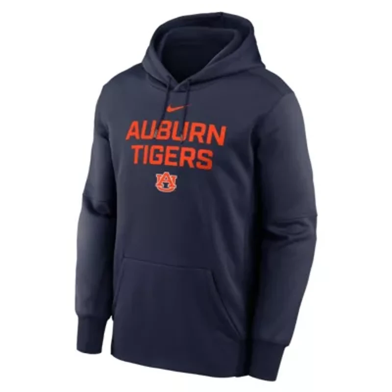 NCAA Nike Auburn Tigers Team Stacked Dri-FIT Pullover Hoodie